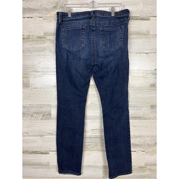 KUT women 8 straight leg dark wash denim jeans new distressed wash ankle - Picture 2 of 7